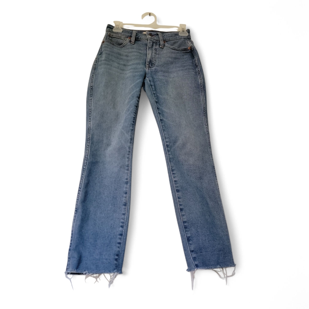 Madewell Curvy High Rise Skinny Light Wash 24P Raw‎ Hem